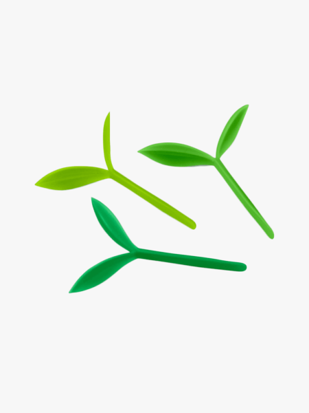 Genuine Fred Sprout Little Green Bookmarks in a set of 6 on a light gray background